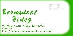 bernadett hideg business card